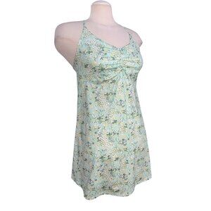 Halara Floral Print 2 Piece Backless Mini Casual Active Dress Sz Medium Womens B